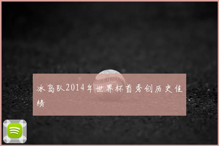 冰岛队2014年世界杯首秀创历史佳绩
